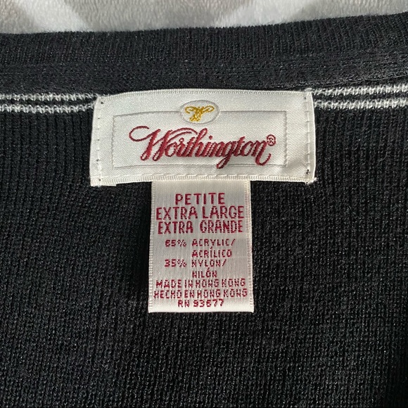 Worthington Vintage Striped Button Up Sweater - Picture 13 of 16